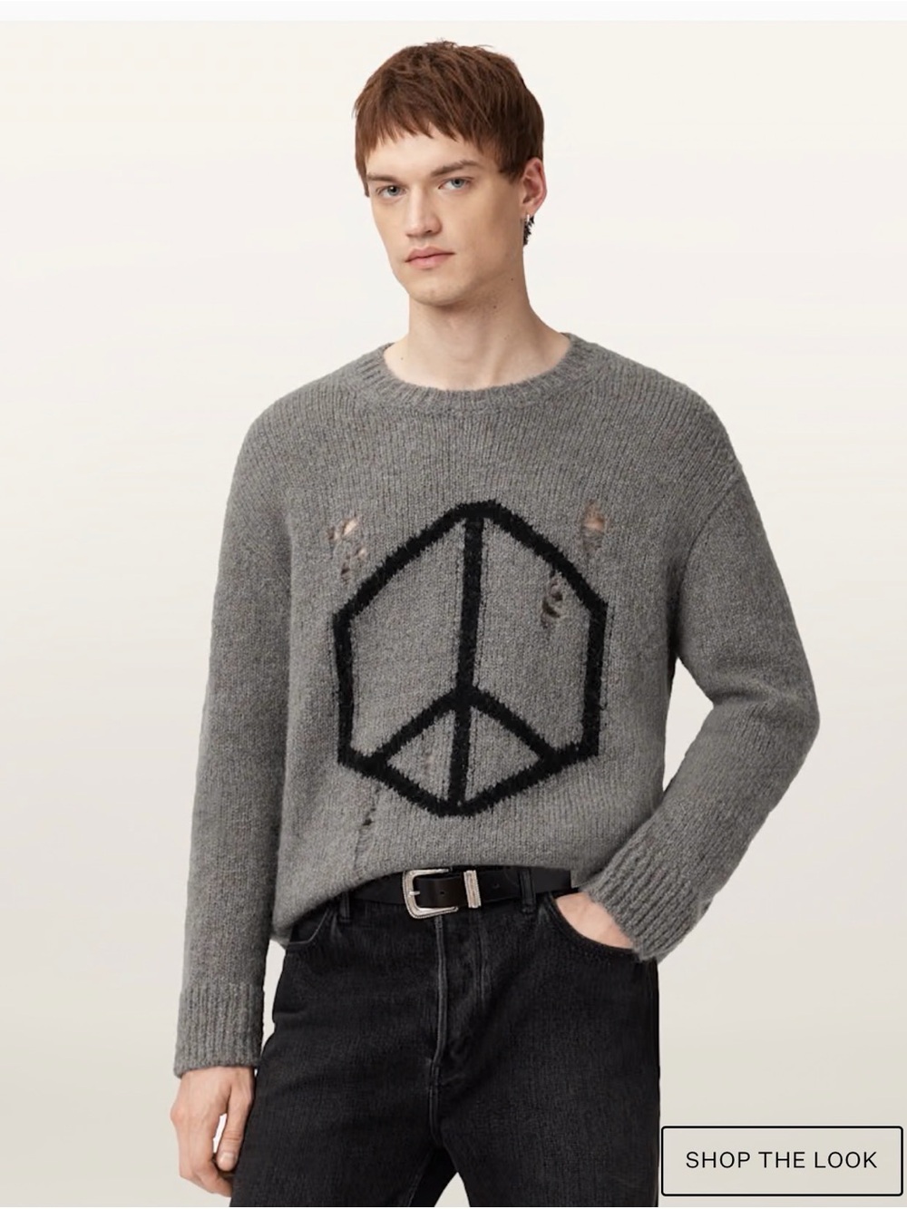 AllSaints Distressed Grunge Sweater